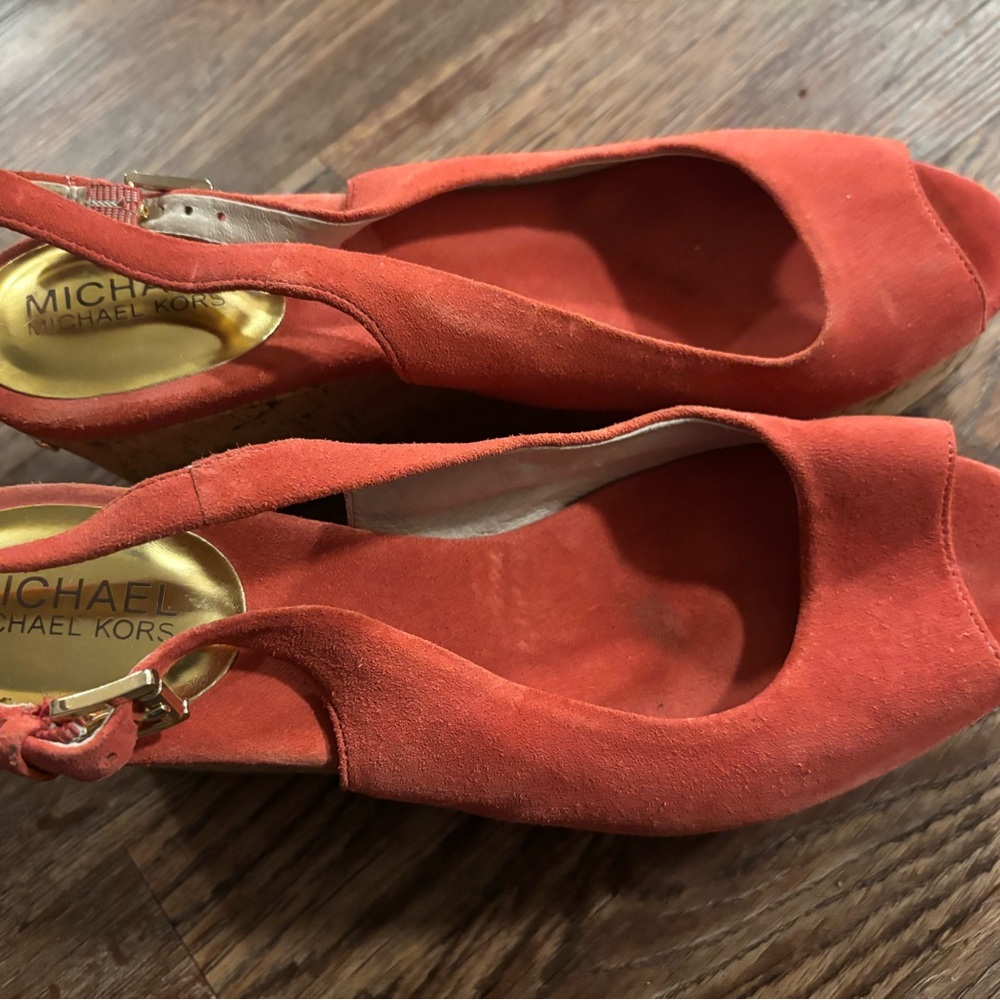 Michael Kors Orange Suede Heels